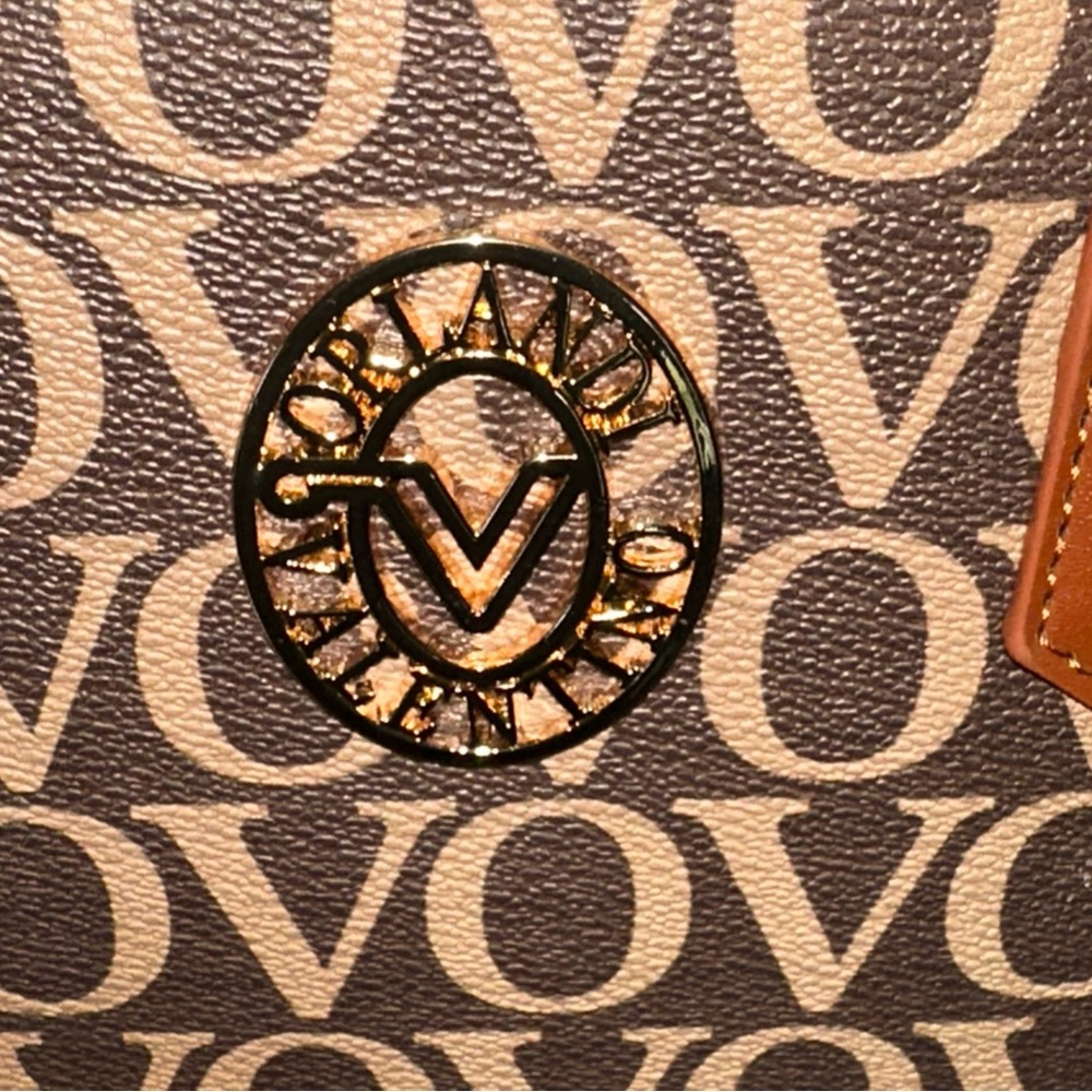 Valintino Orlandi Brown Logo Tote Bag with adj. crossbody shoulder strap NWT - Picture 6 of 10